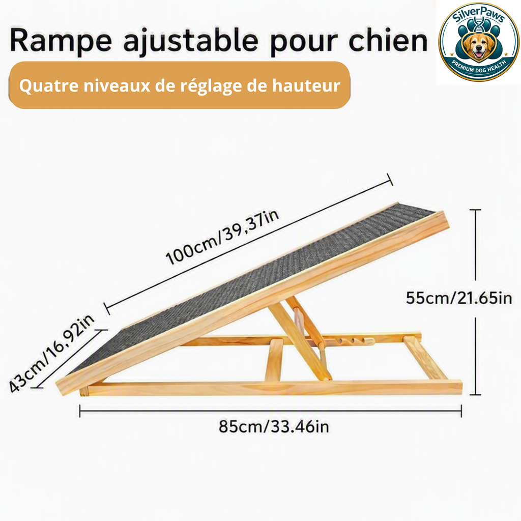 Rampe d'Accès SilverPaws™ : Pliable et Réglable en Hauteur