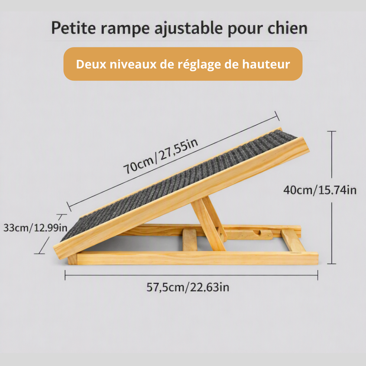 Rampe d'Accès SilverPaws™ : Pliable et Réglable en Hauteur