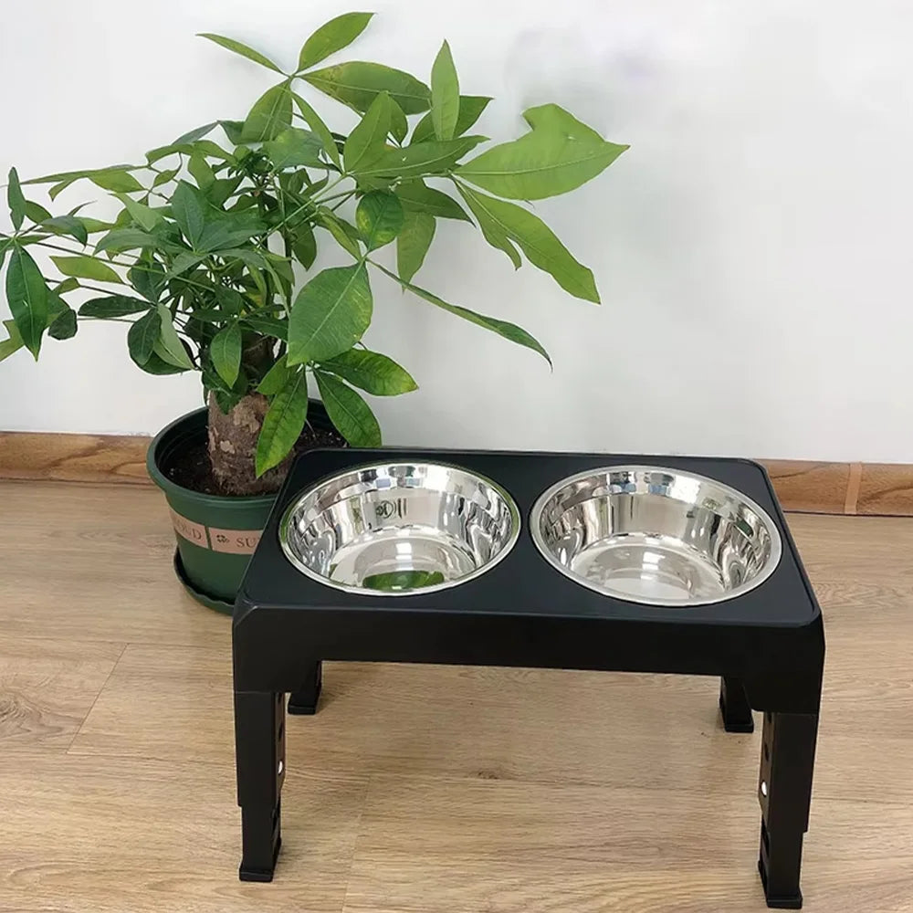 Gamelles Surélevées Ajustables SilverPaws™ : Confort Cervical & Digestion